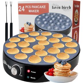 16 PCS Mini Waffle Maker Machine, Nonstick Waffles Iron Quick Heat-Up Surface, Simple & Easy Tiny Chaffle Baker for Home & Restaurants, Small Bites for Kids, Perfect for Breakfast, Desserts & Snacks