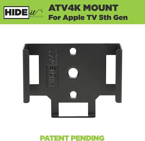 HIDEit Mounts Apple TV 4K 3rd Gen Wall Mount | Compatible with 2022 Latest Generation, Behind TV & VESA Mount Holder Bracket | Easy Install | Designed for Proper Airflow & Signals | American Company in Kuwait