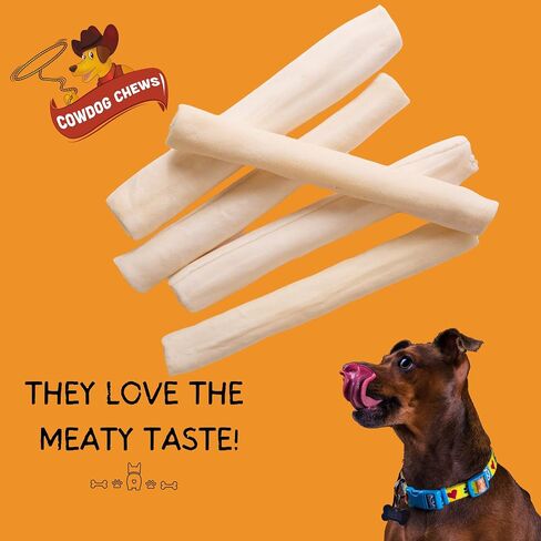 Cowdog Chews Beefhide Roll (7-8 inch) Long Lasting Dog Treat Bone, Great for Dental Health and Aggressive Chewers (20 Count) in Saudi Arabia