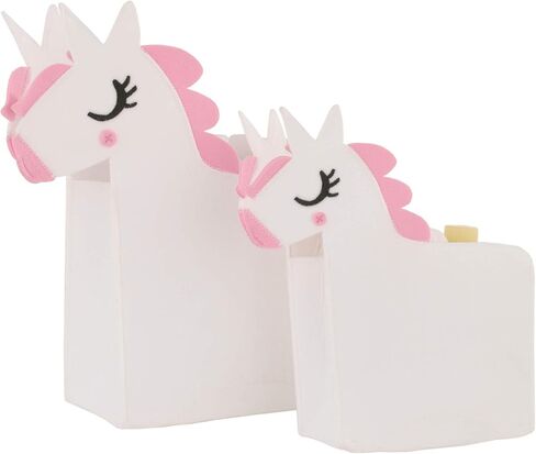 NoJo White Felt Llama Shaped 2Piece Nursery Storage Caddy Set, White, Tan in Saudi Arabia