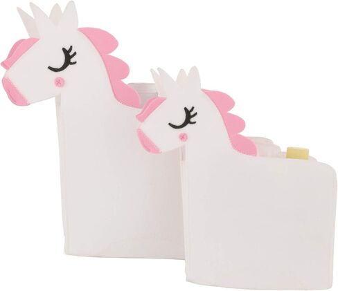 NoJo White Felt Llama Shaped 2Piece Nursery Storage Caddy Set, White, Tan in Saudi Arabia
