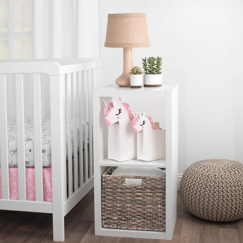 NoJo White Felt Llama Shaped 2Piece Nursery Storage Caddy Set, White, Tan in Saudi Arabia