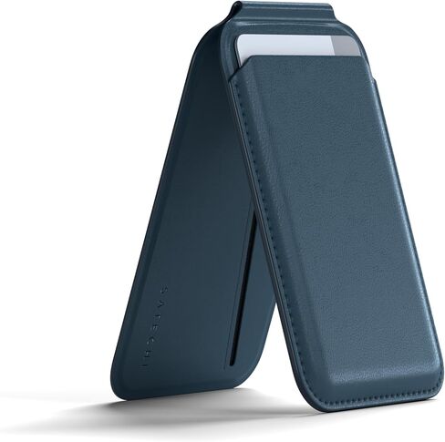 Satechi Magnetic Magsafe Wallet, Double Flap Stand Card Holder, 4 Slots with Front NFC Pass-Through, Adjustable Phone Attachment for iPhone 17/16/15/14/13/12, Travel Accessory in Kuwait
