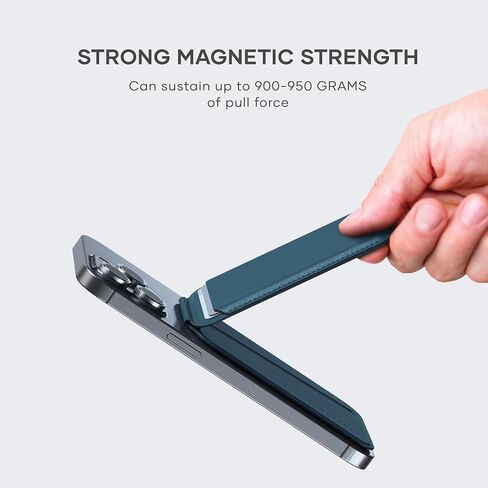 Satechi Magnetic Magsafe Wallet, Double Flap Stand Card Holder, 4 Slots with Front NFC Pass-Through, Adjustable Phone Attachment for iPhone 17/16/15/14/13/12, Travel Accessory in Kuwait