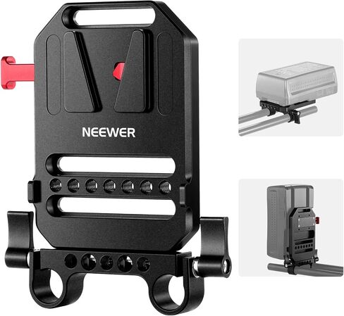 NEEWER V Mount Battery Plate with Super Clamp Mount Pole Holder and D Tap to 3 Pin XLR Cable for Continuous Video Lighting Power Supply Only for NEEWER Light FS Series FS150B FS230B, PS008 K1 in Saudi Arabia