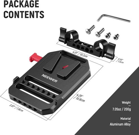 NEEWER V Mount Battery Plate with Super Clamp Mount Pole Holder and D Tap to 3 Pin XLR Cable for Continuous Video Lighting Power Supply Only for NEEWER Light FS Series FS150B FS230B, PS008 K1 in Saudi Arabia