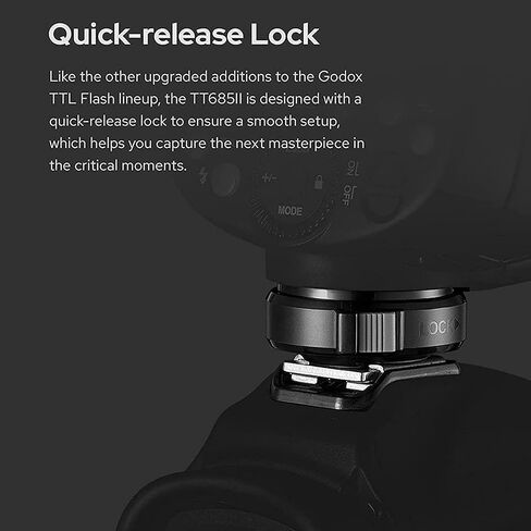 Godox TT685II-N TT685IIN Camera Flash for Nikon Flash Speedlight Speedlite | TTL 2.4G GN60 HSS 1/8000S,0.1-2.6s Recycle Time,330 Full Power Pops, TCM Instant Conversion, Quick-Release Lock in Kuwait
