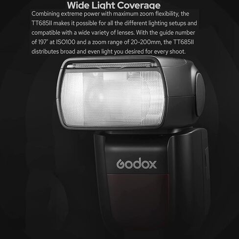 Godox TT685II-N TT685IIN Camera Flash for Nikon Flash Speedlight Speedlite | TTL 2.4G GN60 HSS 1/8000S,0.1-2.6s Recycle Time,330 Full Power Pops, TCM Instant Conversion, Quick-Release Lock in Kuwait