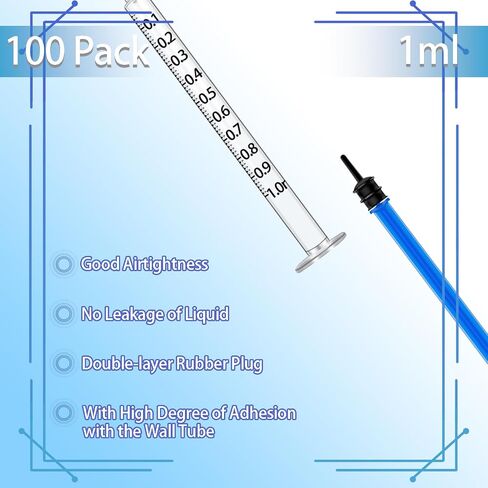 100Pack 1ml Syringes With Caps in Saudi Arabia