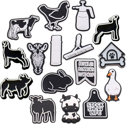18PCS Silly Goose Shoe Charms, Duck Animal DIY PVC Clog Shoe Charm Accessories Birthday Party Favors Supplies Cute Kawaii Decorations fit Clog Bracelets Gift for Girls, Boys, Women, Kids. in Saudi Arabia