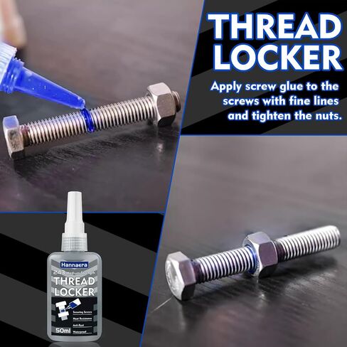 High Strength Thread Locker 271, Lock & Seal Nuts, Bolts, Fasteners and Metals, Red Threadlocker Against Losening and Leakage(50ml) in Kuwait