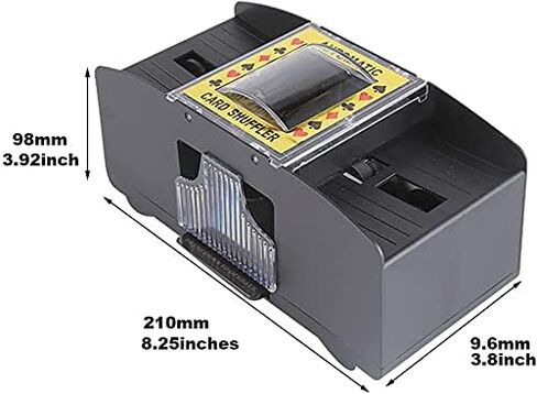 Card Shufflers USB/Battery Operated Casino Automatic Playing Cards Shuffler Electric Poker Shuffling Machine for UNO Card Game Night 1-2 Decks in Saudi Arabia