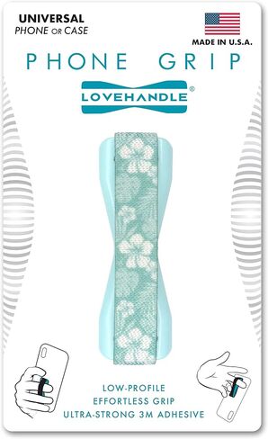 LOVEHANDLE Grip for Most Smartphones and Mini Tablets, Beached Pineapple Elastic Strap with Gold Base, lh-01-beachedpineapple in Kuwait