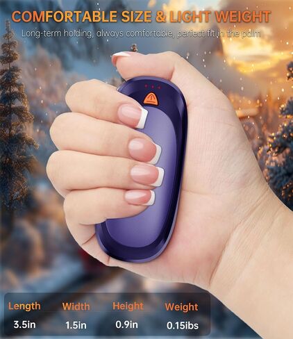 AI Hand Warmers Rechargeable 2 Pack,4000mAh Rechargeable Hand Warmer, with 10000mAh Charging Case, Protable Pocket Heater, Gifts for Christmas,Camping,Hunting in Saudi Arabia