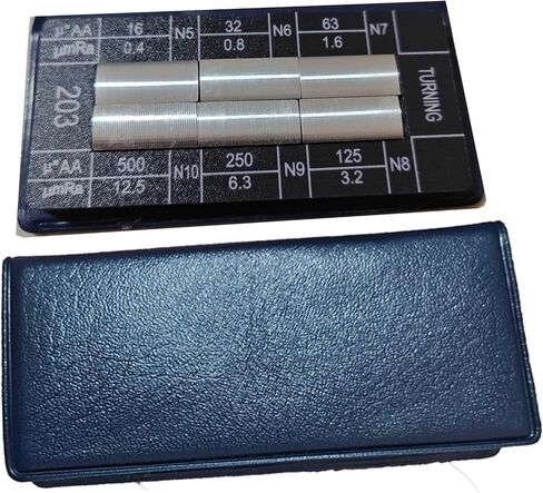 4Pcs Surface Roughness Comparators,Plain Grinding Test Block Ra0.1-0.8mm Microfinish Comparator,Surface Finish Comparator Set for Lathe Machinery Manufactur Teach (4pcs surface roughness comparators) in Saudi Arabia