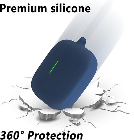 Geiomoo Silicone Case Compatible with Sony LinkBuds S, Protective Cover with Carabiner (Black) in Saudi Arabia