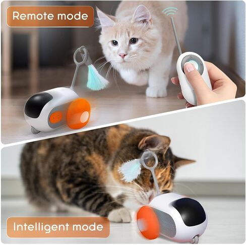 PawPetsLove - ألعاب فأرة تفاعلية روبوتية للقطط الداخلية، ألعاب تمرين لجميع السلالات، تنزلق بسهولة على السجاد وعلى الحبال (قابلة لإعادة الشحن) in Saudi Arabia