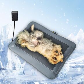 24" x 18" Dog Cooling Mat for Car Seat, 3 Airflow Levels, Cooling Mat for Cats, Electric Cooling Pad for Dog, Non-Toxic & Auto Power Off, Pet Cooling Mats for Dogs with Chew Resistant Cord