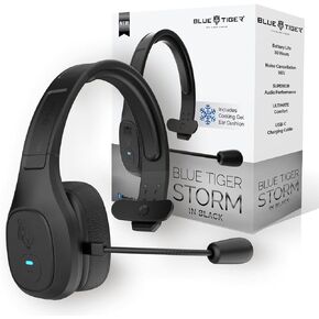Blue Tiger Storm Rose Gold - Wireless Bluetooth Professional Trucker Headset with Microphone – Fastest Charge, Noise Cancelling, Clear Sound, 30 Hours Talk Time