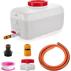 13.2 Gallon Water Tank with Faucet, Water Storage Container for Camping, Portable First Aid Water Storage for Outdoor Hiking, RV, Autonomous Driving Tour, 23.6 x 13 x 13.7in.