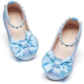 Kiderence Toddler Girls Dress Shoes Little Kids Mary Janes Ballet Flats Toddler