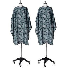 Fromm Professional Client Hair Styling and Hair Cutting Cape, Water and Stain Repellent Teflon Coating for Shampoo Bowl and Wet/Dry Cutting, 44" x 58", Black/Grey Ombre