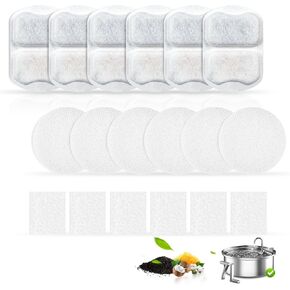 12 Sets Dog Water Filter Replacement Compatible with oneisall 7L/230oz/1.8G Dog Water Fountain, Dog Water Bowl Filter for Stainless Steel Dog Fountain