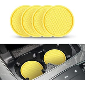 4 PCS Car Cup Hoder Coaster, Silicone Honeycomb Embryo Non-Slip Coaster, 2.75In Auto Embedded Coaster, Universal for Most Car Interior (Pink)