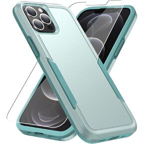 for iPhone 14 Case,iPhone 13 Case, with Screen Protector, [Military Grade Drop Tested] Heavy-Duty Tough Rugged Shockproof Protective Case for iPhone 14/13 (Green, for iPhone 13/14)