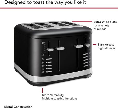 KitchenAid 4 Slice Toaster, KMT4109SX, Brushed Stainless Steel in Kuwait