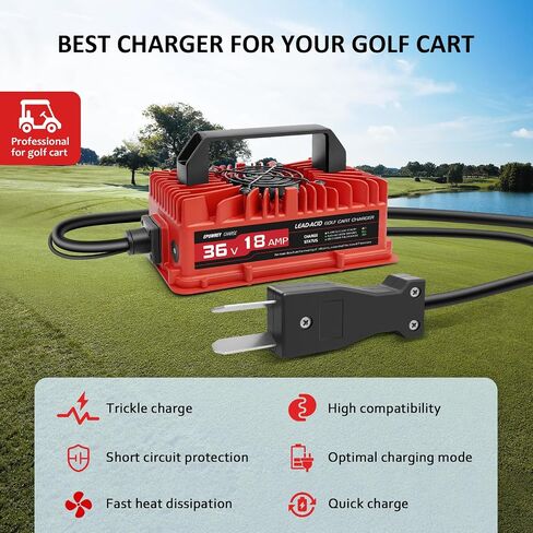 18 AMP 36 Volt Golf Cart Battery Charger for EZGO TXT D Style Plug in Kuwait