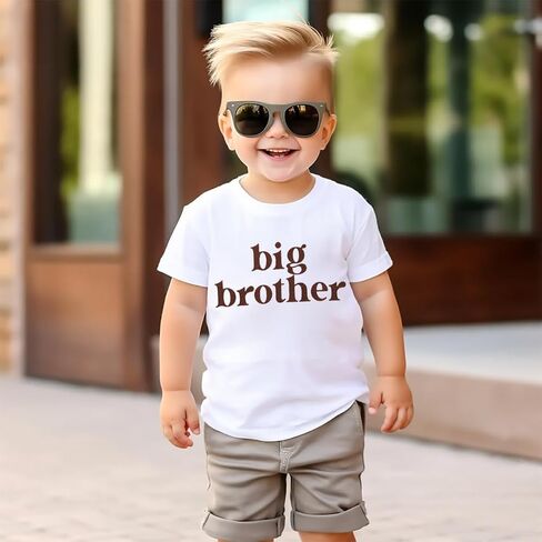 SOFEON Big Brother Shirt for Toddler Baby Boy Promoted to Big Brother Announcement T-Shirt Kids Summer Short Sleeve Tees in Saudi Arabia