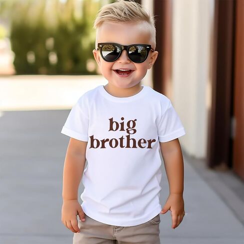 SOFEON Big Brother Shirt for Toddler Baby Boy Promoted to Big Brother Announcement T-Shirt Kids Summer Short Sleeve Tees in Saudi Arabia