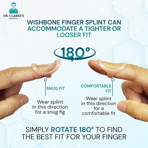 Dr. Clarke's Original Wishbone Finger Splints - Size 7, 8, 9 - 3 Pack - Finger Splint, Thumb Splint, Trigger Finger Splint For Thumb, Middle, Pinky or Ring Finger - Finger Hand Brace for Arthritis, in Saudi Arabia
