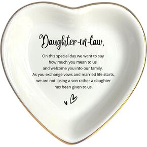 To My Daughter Gift, Ceramic Ring Dish For Girl Bride From Mom, Jewelry Dish, Jewelry Holder, Trinket Tray, Birthday Gift, Daughter Present, Wedding Gift, Mother And Daughter, in Kuwait