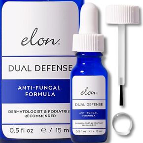 تركيبة Elon Dual Defense الفطرية (عبوتان) — 25% حمض Undecylenic — منتجات العناية بأظافر اليدين والقدمين — منتجات Elon Nail – علاج أظافر القدم in Kuwait
