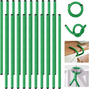 20 Pcs 17 Inch EVA Foam Twist Rubber Ties Reusable Bendable Cable Tie Straps Flexible Heavy Duty Twisty Ties for Organizing Cords Bundling (Black)