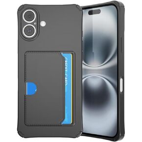 for iPhone 16 Pro Clear Card Case - Hybrid Slim Fit Transparent Wallet Cover with Card Holder Slot, TPU + PC, Anti-Yellowing, 6.3" 2024