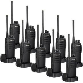Retevis RT21 Walkie Talkies for Adults, 2 Way Radios Walkie Talkies Long Range, Portable FRS Two Way Radios with Earpiece, Handfree, for Government Education Churches Dealers(10 Pack)