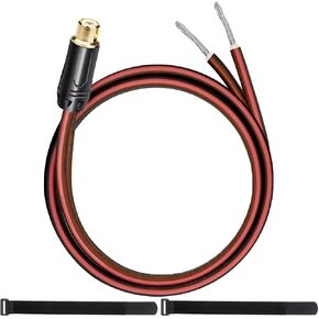 2 قطعة 1/4 TS قابس إلى سلك مكبر الصوت العاري 3FT 16AWG سلك أحمر إيجابي بمناسبة غلاف نحاسي نقي مطلي بالذهب قابس TS 6.5 مم موصل ذكر أحادي مع أربطة كابل لمشاريع سماعات الجيتار DJ DIY in Kuwait