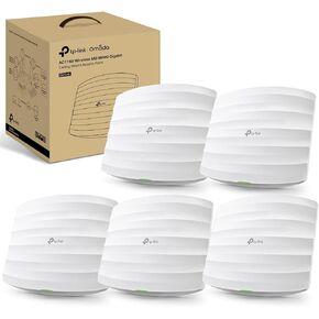 TP-Link EAP245 (5-Pack) Omada AC1750 Gigabit Wireless Access Point Business WiFi Solution w/Mesh Support, Seamless Roaming & MU-MIMO PoE Powered SDN Integrated Cloud Access & Omada App