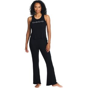 bebe Womens Short Sleeve Shirt and Lounge Skinny Pajama Pants with Pockets Sleepwear Set