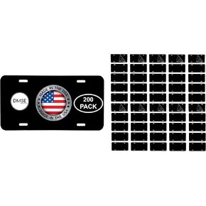 Blank Metal Aluminium Automotive License Plate Plates Tag for Custom Design Work - 0.025 Thickness/0.5mm - US/Canada Size 12x6 Made in USA (White, 1 Plate)