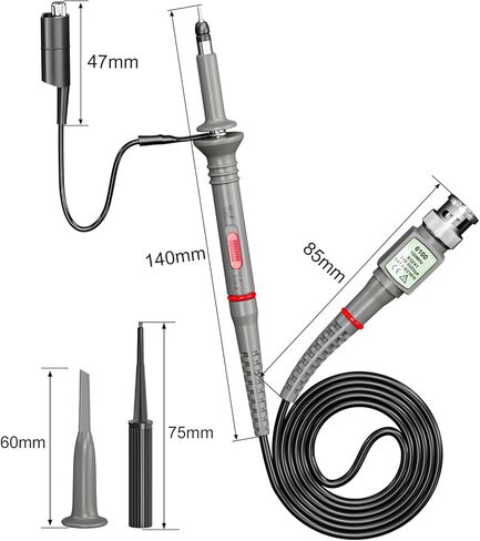 Goupchn HDP50 High Voltage Differential Active Probe 1400V 100MHz 50X/500X Attenuation Rate Oscilloscope Probe Kit with Accessories in Saudi Arabia