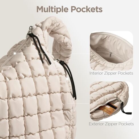 حقيبة حمل منتفخة للنساء حقيبة كبيرة مبطنة حقيبة حمل مبطنة حقيبة كروس ناعمة منتفخة حقائب يد هوبو محفظة منتفخة in Kuwait