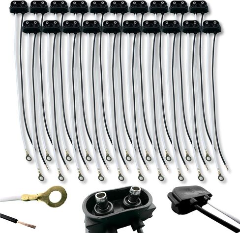 2 Prong Pigtail Wire Plug for Truck Trailer Side Marker Clearance Lights Qty 10 in Saudi Arabia