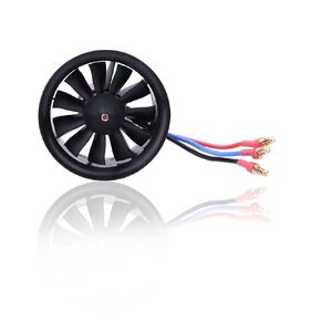 Electric Ducted Fan, 50mm EDF Motor D2627 11 Blades 12.6V Hobby RC Jet Engine Propeller, RC Car Engine Parts, High Speed Brushless Motor, Remote Control Model(KV4300 4S EDF 50)