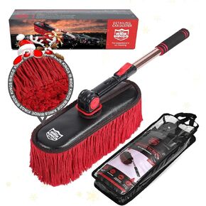 Car Duster Exterior Scratch Free,Soft Car Brush Kit for Car,Truck,SUV,RV and Motorcycle,Wax Cotton Hair,Car Dusters with Extendable Handle,Duster for car Cleaning,Dust Pollen Removing,No Lint