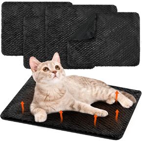 Drydiet 4 Pcs Self Warming Cat Bed 16 x 20 Inch Self Heating Dog Cat Pad Non Slip Pet Heating Pads Keep Warm Thermal Pet Pad Washable for Indoor Outdoor Pet Carriers Shelter Enclosures