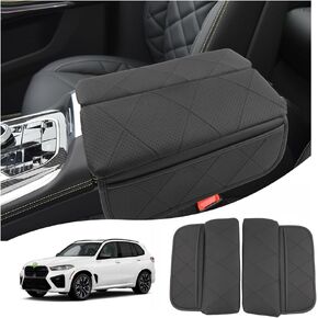 Ruiya XC90 Armrest Cover for 2018-2024 Volov XC90 Accessories Center Console Cover XC90 Thicken Soft Comfy Armrest Cover Protector Compatible with 2018 2019 2020 2021 2022 2023 2024 Volvo XC90
